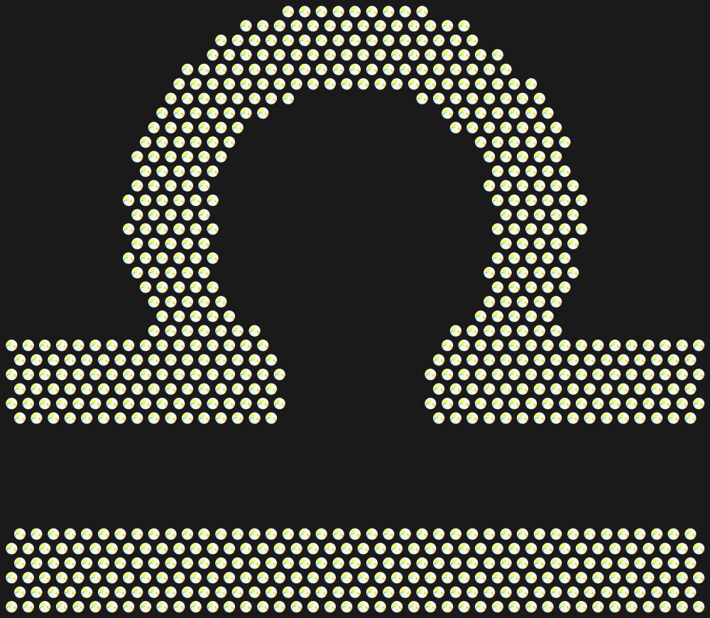 Трафарет Libra zodiac sign — RHT_ZODIACLIBRA1_SS10_CRYSTAL_AB