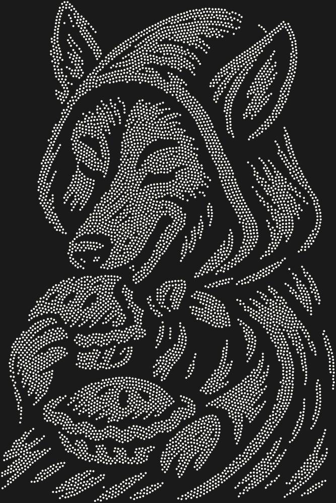 Трафарет A wolf in a red hood — RHT_WOLFWITHPIE1_SS6_CRYSTAL_AB