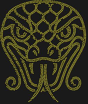 Рисунок из страз «Маска Змея» с 1711 ослепительными искрами — это таинство древних культур, мерцающее гипнотическим взглядом, способным заворожить с первого мгновения, раскрывая тайны извилистых линий и чешуйчатой текстуры.