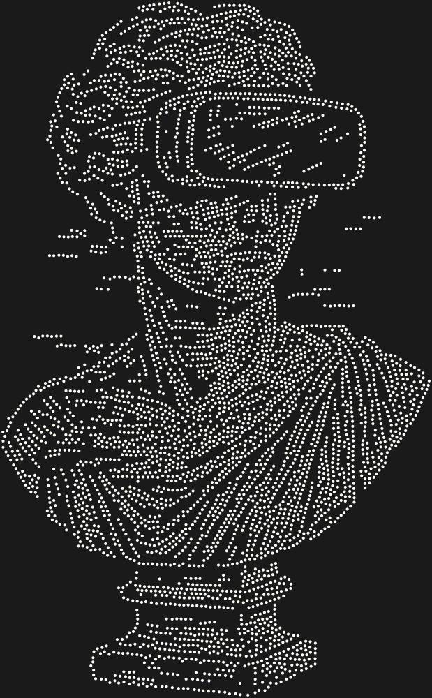 Трафарет Заглюченный Бюст — RHT_GLAZEDBUST1_SS10_CRYSTAL_AB