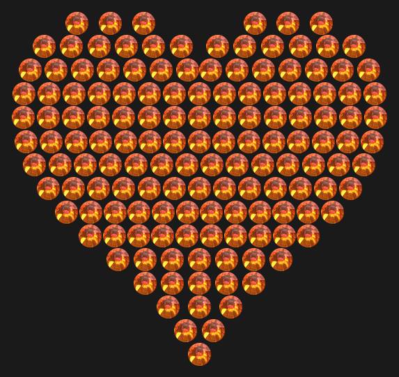 Трафарет Compact heart — RHT_HEART5_SS10_RED_VOLCANO