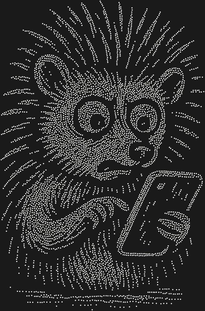 Трафарет Ёж со смартфоном — RHT_HEDGEHOG1_SS5_CRYSTAL_AB
