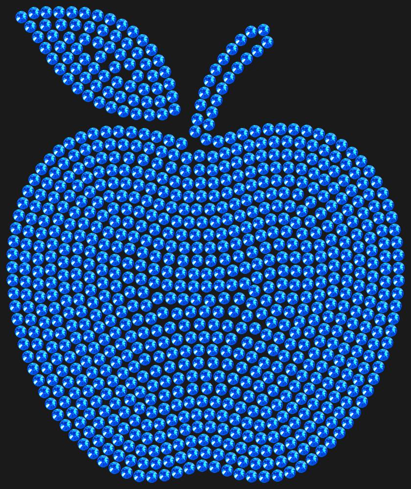 Трафарет Apple with a leaf (solid color) — RHT_APPLE1_SS10_SAPPHIRE
