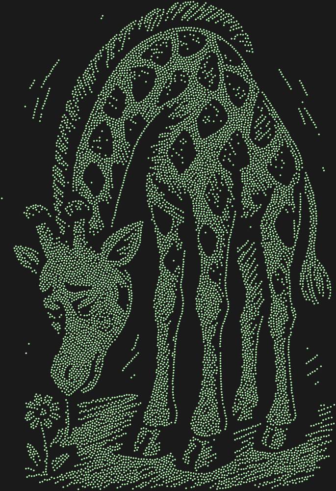 Трафарет Жираф и цветочек — RHT_GIRAFFE2_SS3_LT_PERIDOT