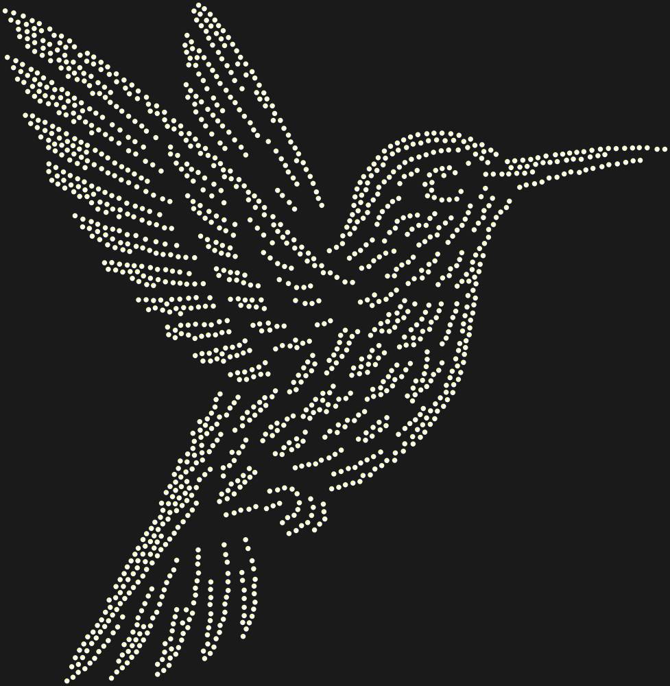 Трафарет Колибри — RHT_HUMMINGBIRD3_SS10_CRYSTAL_AB