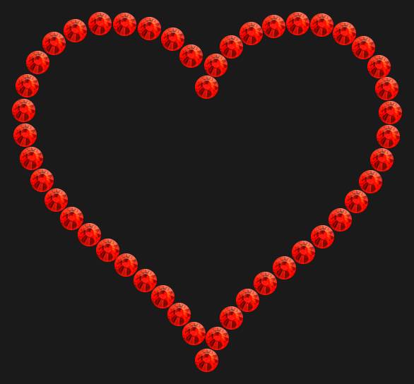 Трафарет Contoured heart — RHT_HEART6_SS10_LT_SIAM
