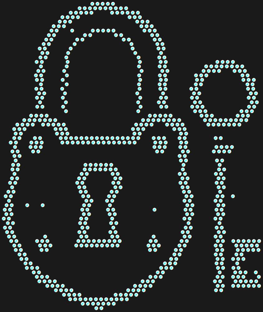Трафарет Lock and key — RHT_LOCKKEY1_SS16_CRYSTAL_AB_DMC