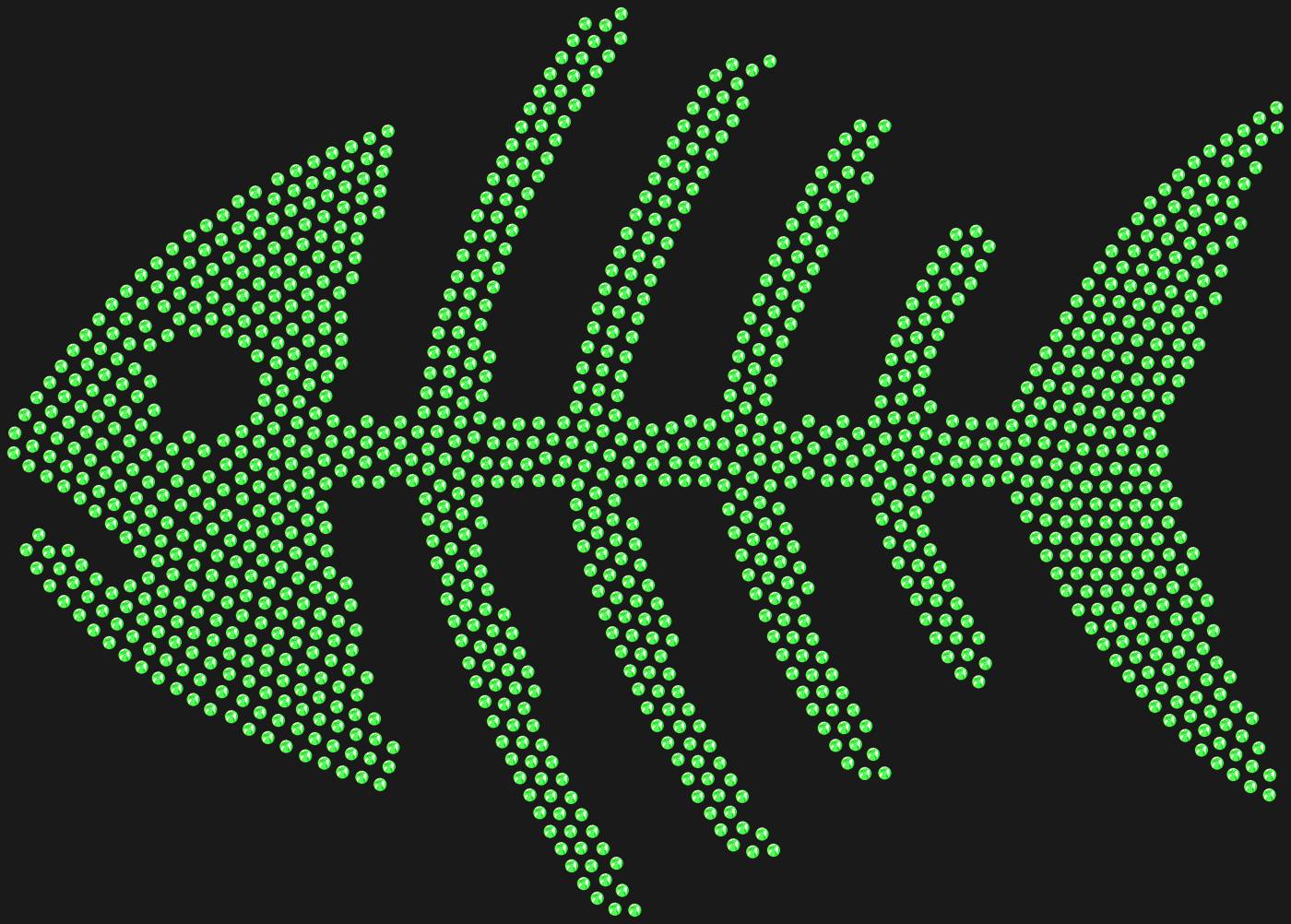 Трафарет Скелет рыбы — FISHSKELETON1