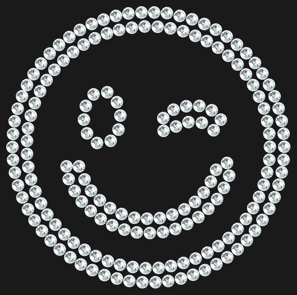 Трафарет Winking emoji — RHT_SMILE2_SS12_CRYSTAL_CLEAR