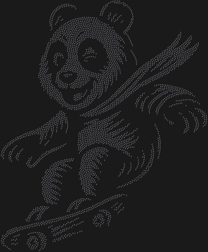 Трафарет Панда на скейтборде — RHT_PANDASKATE1_SS5_JET_BLACK