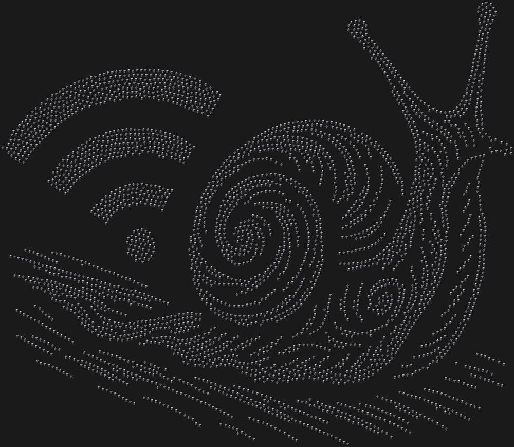 Трафарет Медленный интернет — RHT_SNAIL3_SS10_JET_BLACK