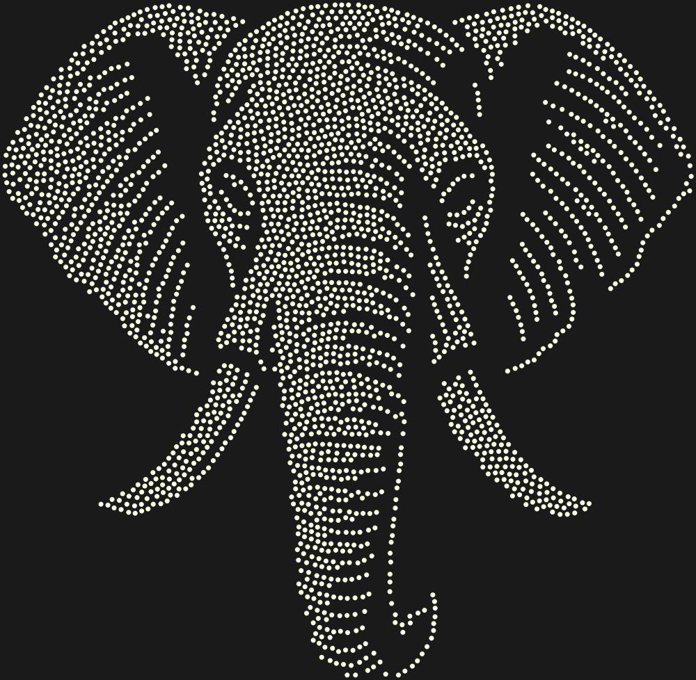Трафарет Слон — RHT_ELEPHANT1_SS10_CRYSTAL_AB