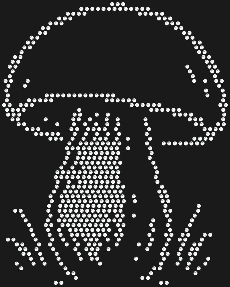 Трафарет Porcino mushroom — RHT_WHITEMUSHROOM1_SS6_CRYSTAL_CLEAR