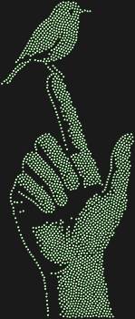 Птичка на пальце, словно хрупкая мечта из 2018 сияющих страз, оживает на вашей коже, унося в мир нежности и свободы.