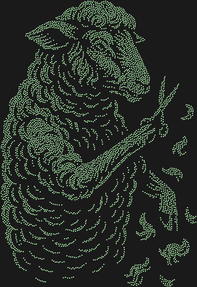 Трафарет Стригущаяся овца — RHT_SHEEP1_SS10_LT_PERIDOT