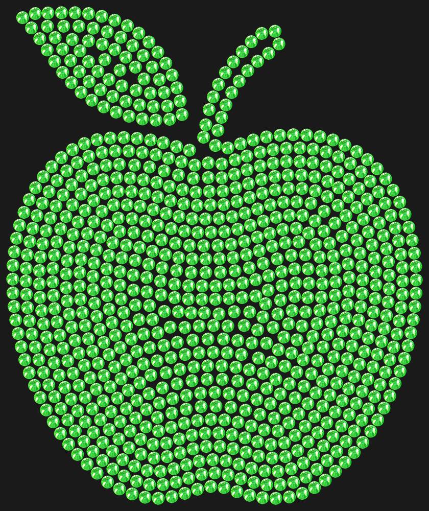 Трафарет Apple with a leaf (solid color) — RHT_APPLE1_SS16_LT_PERIDOT