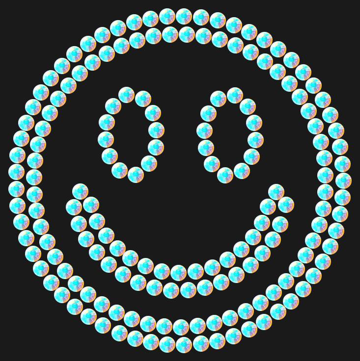 Трафарет Smiley — RHT_SMILE1_SS10_CRYSTAL_AB_DMC