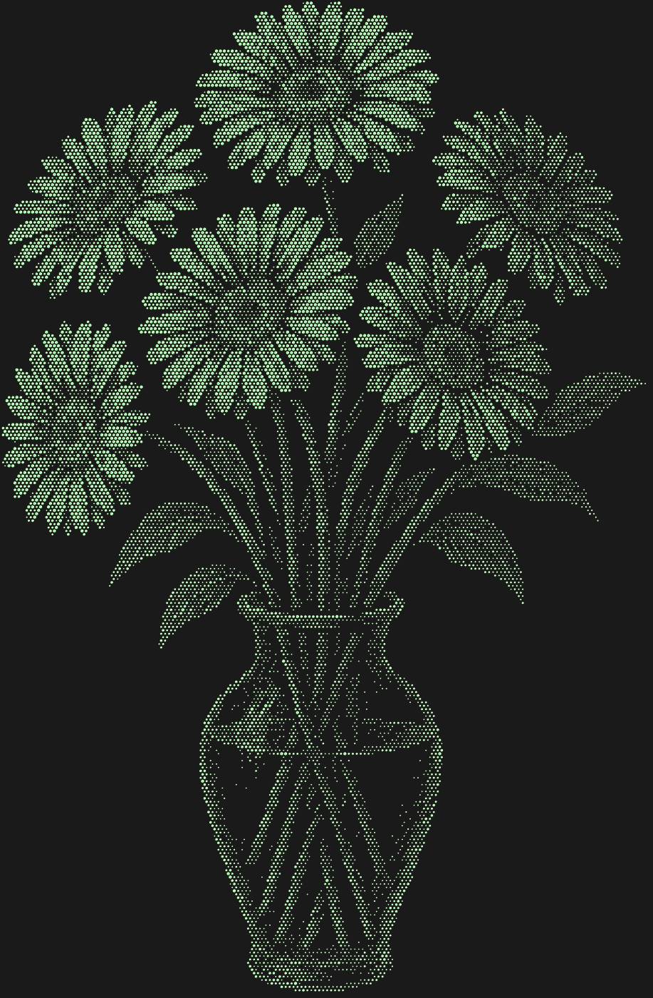 Трафарет Букет гербер — GERBERABOUQUET1