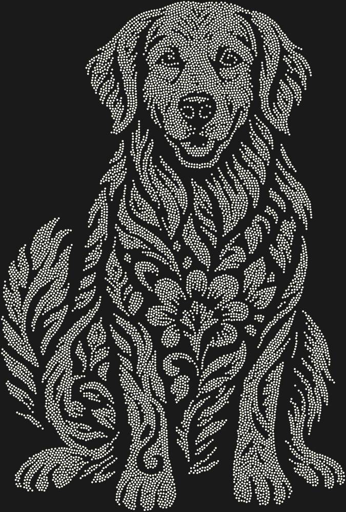 Трафарет Золотистый ретривер — RHT_GOLDENRETRIEVER1_SS20_CRYSTAL_AB