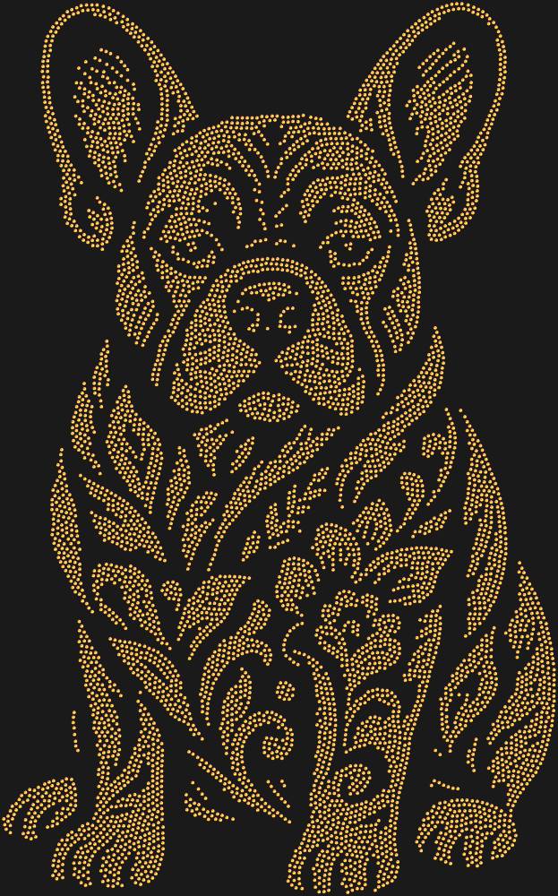 Трафарет French Bulldog — RHT_FRENCHBULLDOG1_SS3_RED_VOLCANO