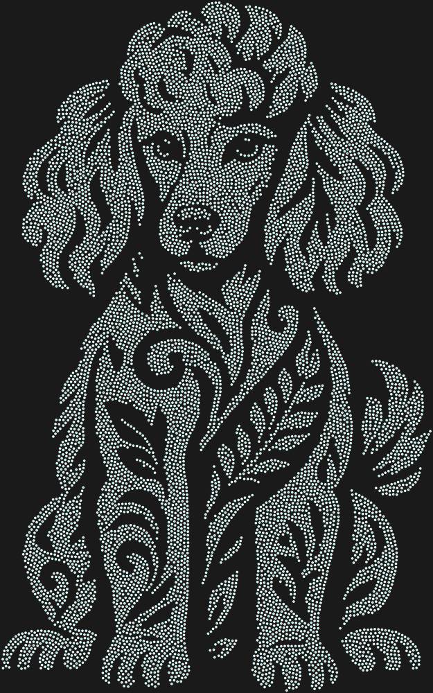 Трафарет Poodle — RHT_POODLE1_SS3_CRYSTAL_AB_DMC