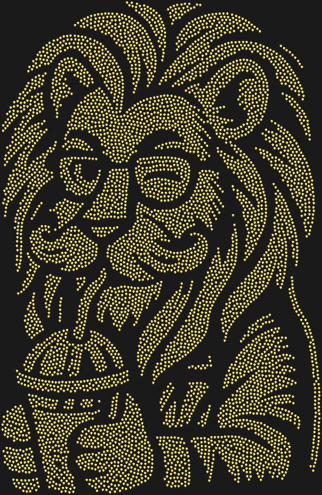 Трафарет Лев-хипстер — RHT_LIONHIPSTER1_SS5_GOLD