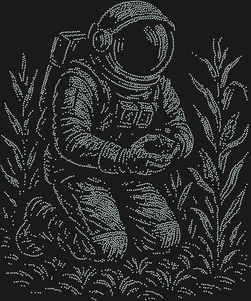 Трафарет Астронавт-фермер — RHT_ASTRONAUT1_SS20_CRYSTAL_AB_DMC