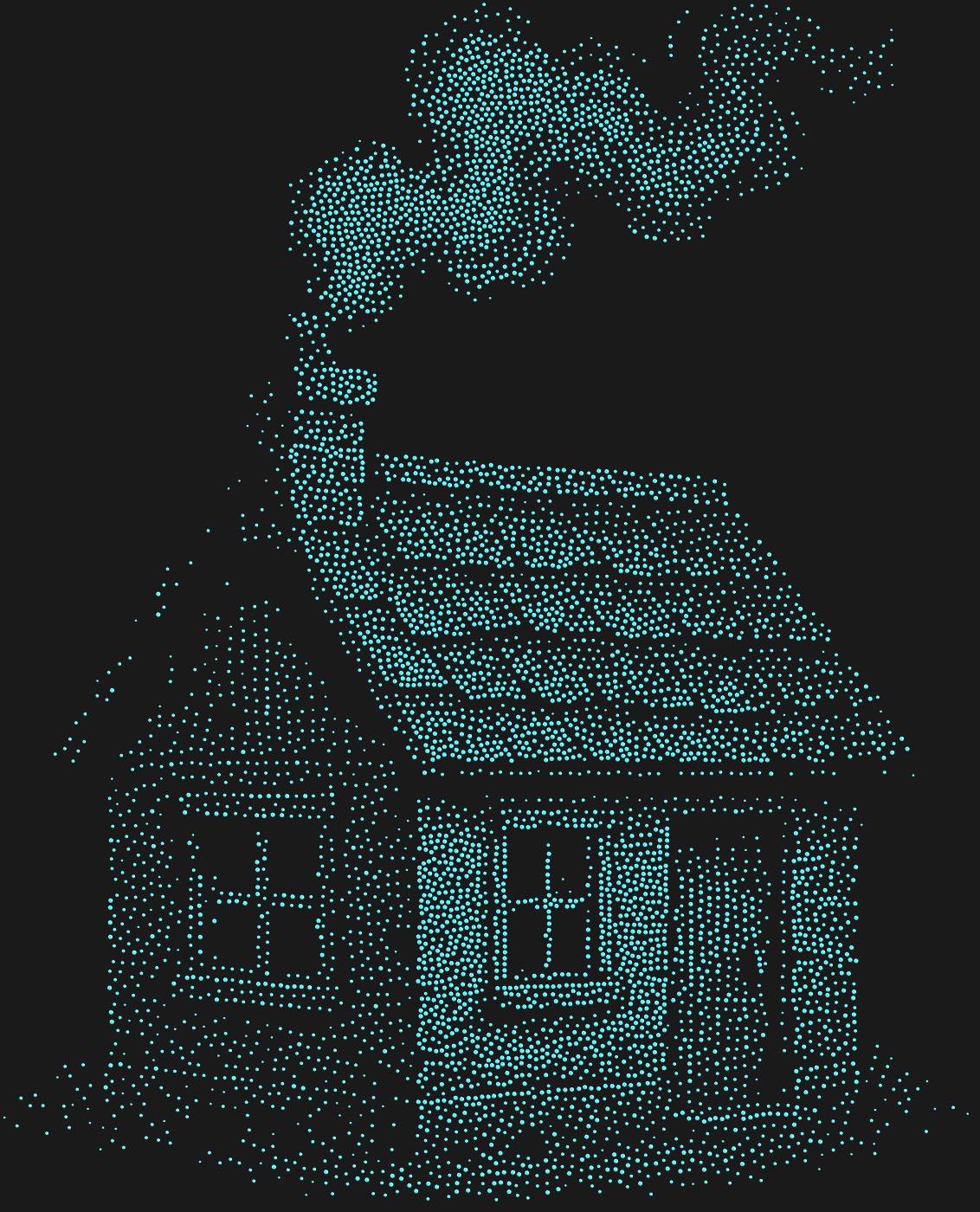 Трафарет Домик с трубой — HOUSECHIMNEY1