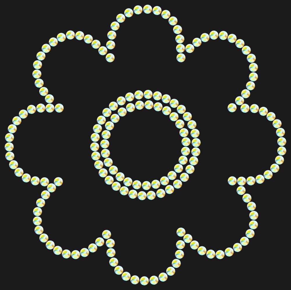 Трафарет Flower — RHT_FLOWER1_SS20_CRYSTAL_AB