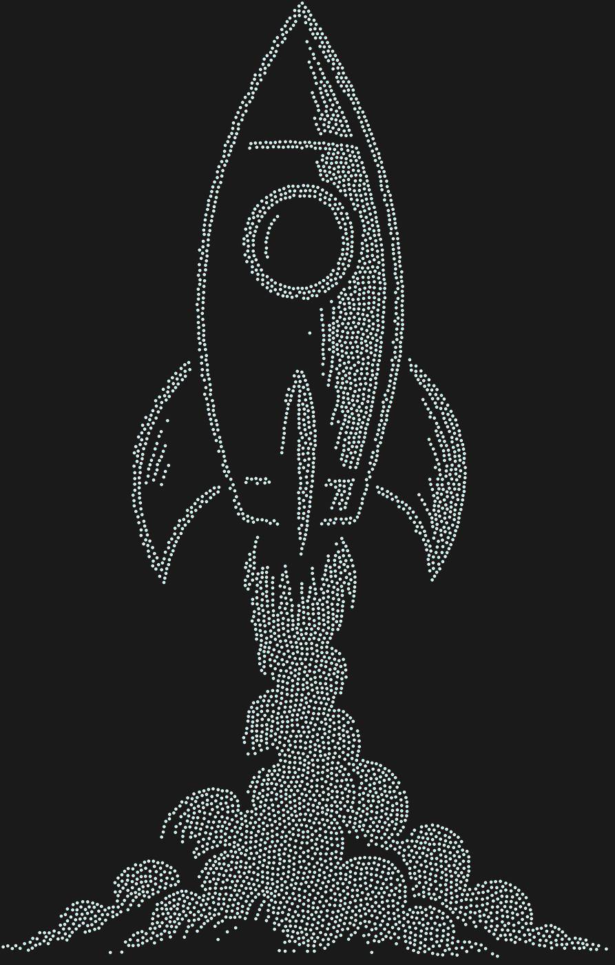 Трафарет Взлетающая ракета — ROCKET1