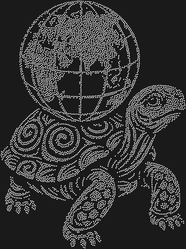 Трафарет Черепаха, держащая земной шар — RHT_TURTLE3_SS6_CRYSTAL_CLEAR