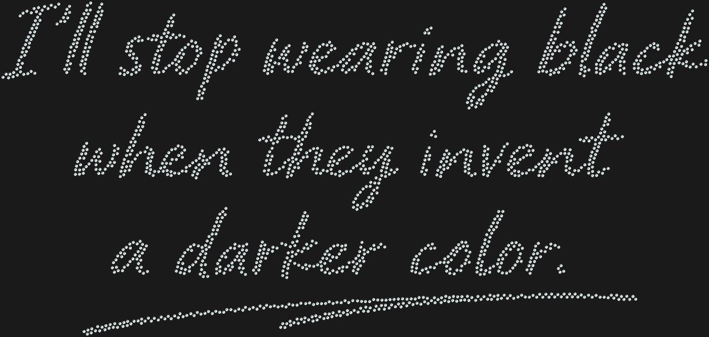 Трафарет Я перестану носить черный — BLACKSTOP1