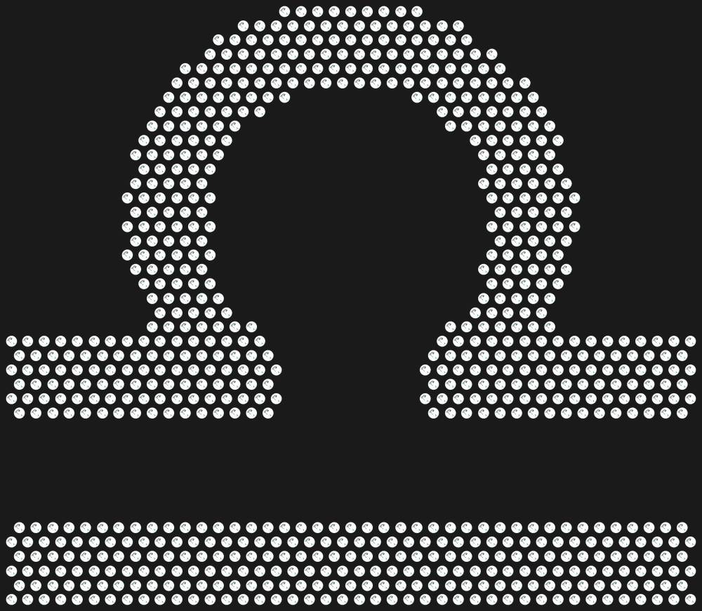 Трафарет Libra zodiac sign — RHT_ZODIACLIBRA1_SS6_CRYSTAL_CLEAR