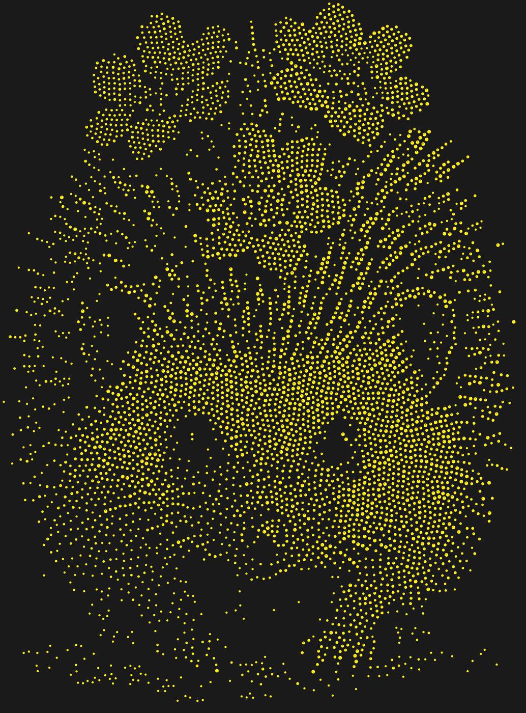 Трафарет Ёж с цветами (на худи) — HEDGEHOGFLOWERS1