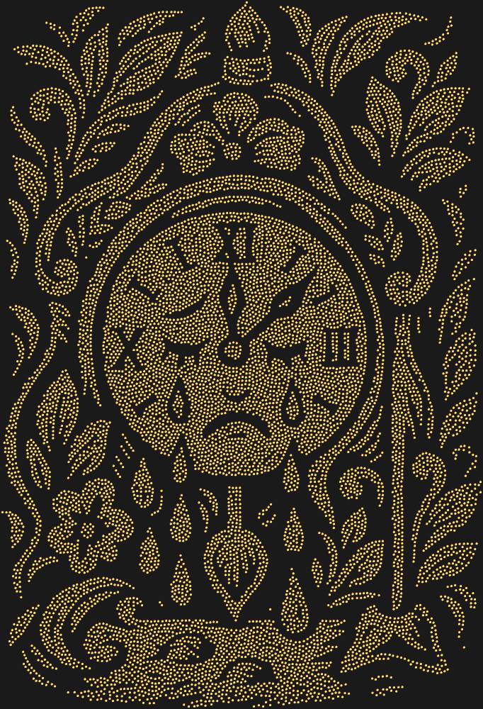 Трафарет The clock that could cry — RHT_CRYINGCLOCK1_SS20_RED_VOLCANO