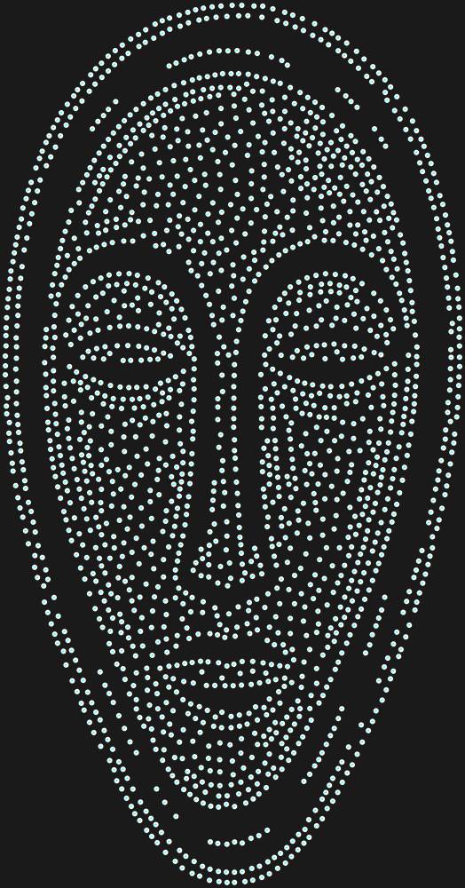 Трафарет African-style mask — RHT_AFRICANMASK1_SS16_CRYSTAL_AB_DMC