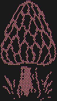 Sticker by numbers "Morel". 831 rhinestones. A motif filled with the freshness of a spring forest and inspiration for those who appreciate the refined beauty of nature.