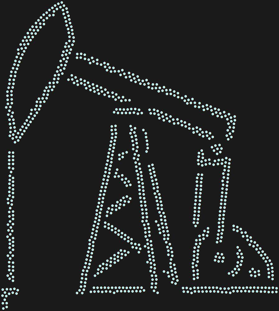 Трафарет Oil rig — RHT_OIL1_SS10_CRYSTAL_AB_DMC