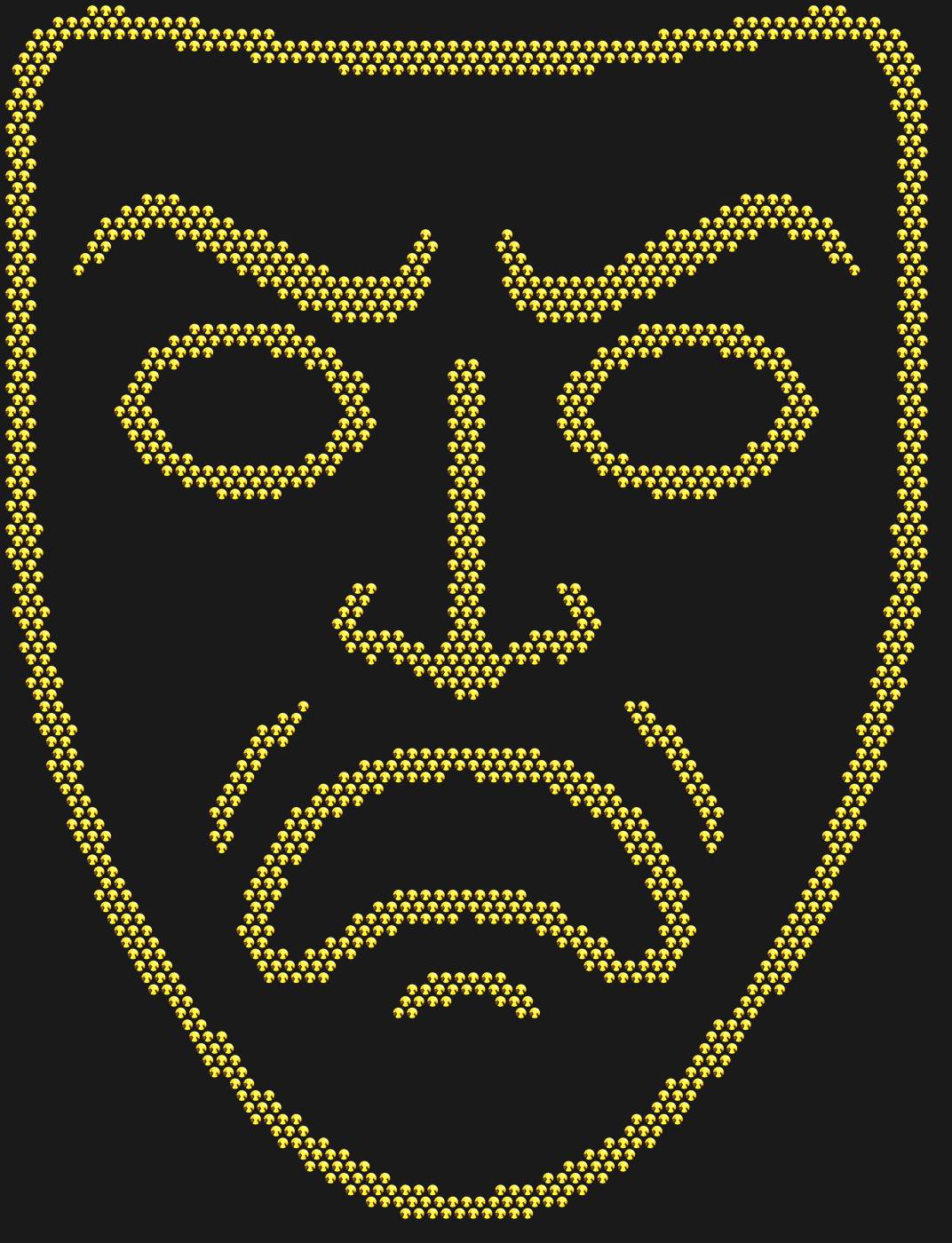 Трафарет Греческая маска Трагедия — TRAGEDYMASK1