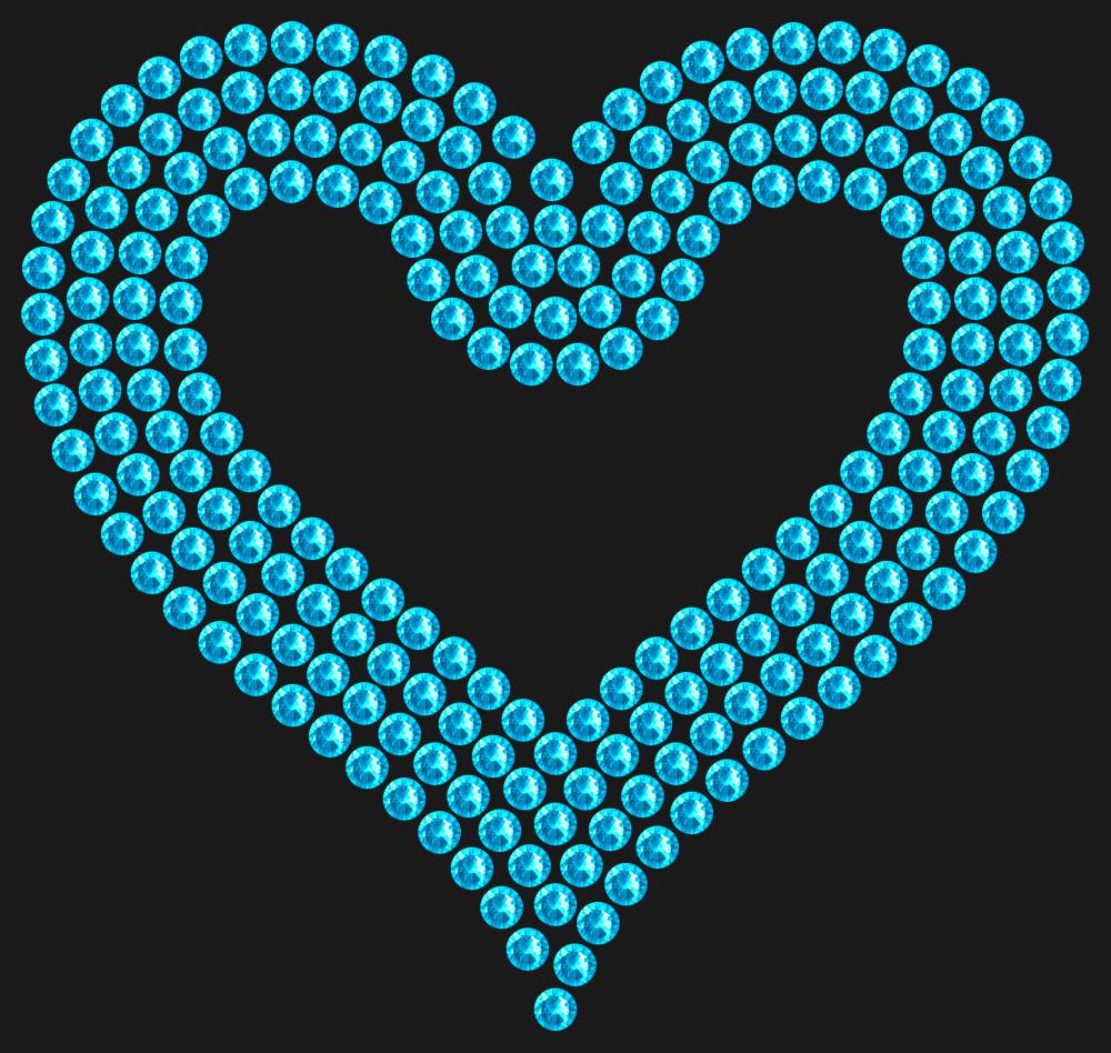 Трафарет Outline heart — RHT_HEART3_SS16_AQUAMARINE