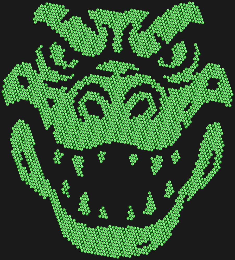 Трафарет Alligator head — RHT_CROCODILE1_SS10_LT_PERIDOT