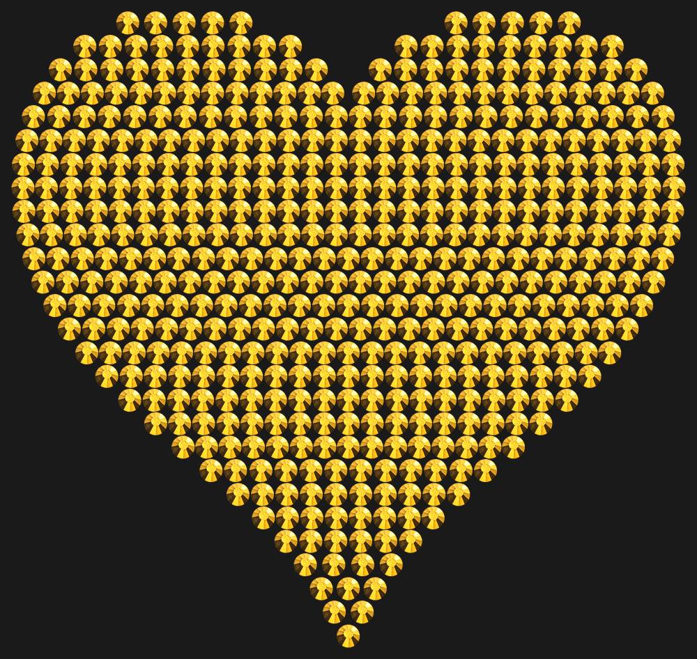 Трафарет A big heart — RHT_HEART4_SS16_GOLD