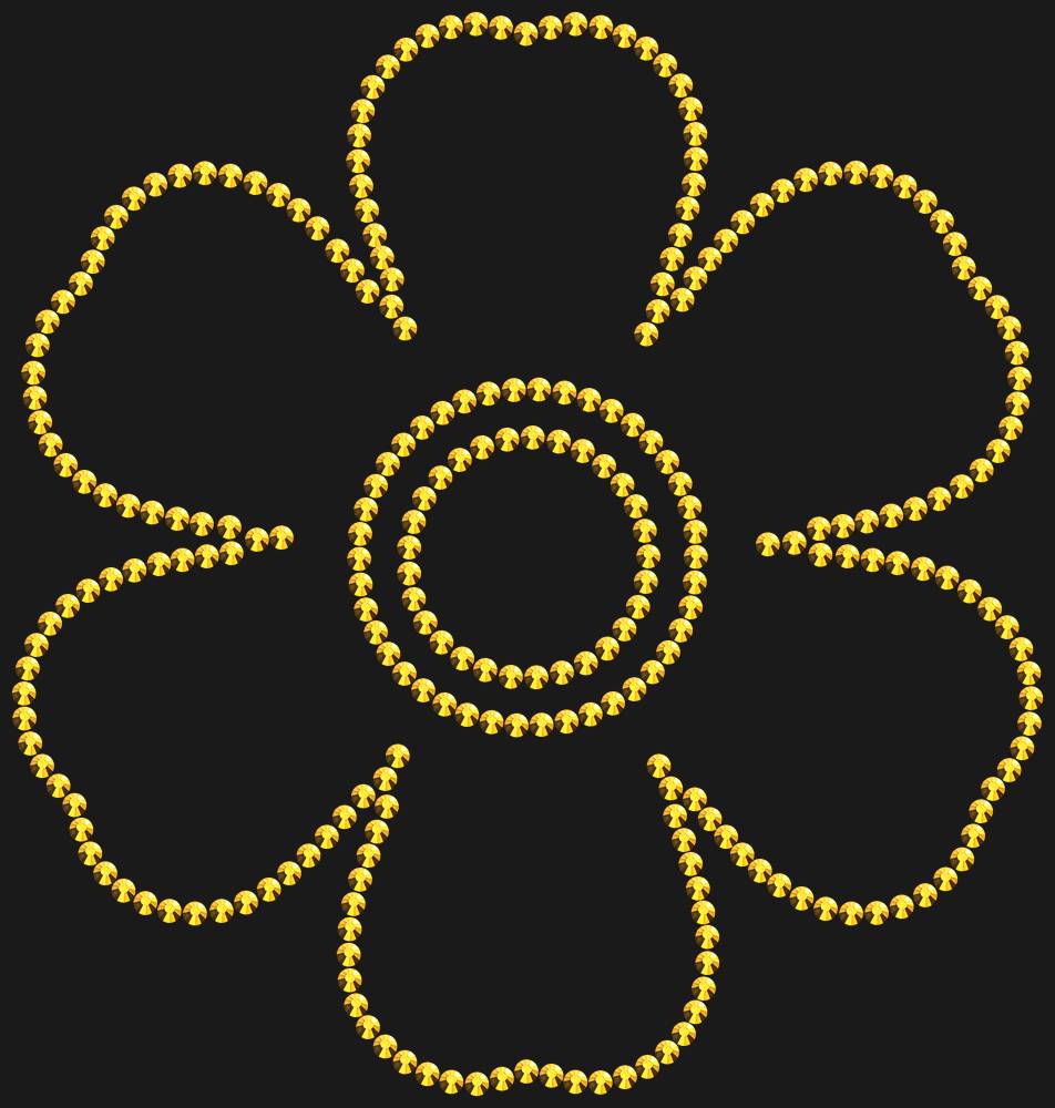 Трафарет Forget-me-not — RHT_FLOWER3_SS16_GOLD