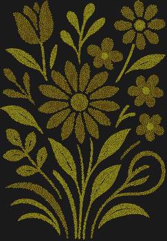 Трафарет из страз «Цветы», где 15576 сверкающих искорок соткали букет мечты, распускается на вашей одежде манящим танцем сияния, приковывая взгляды и даря волшебство.