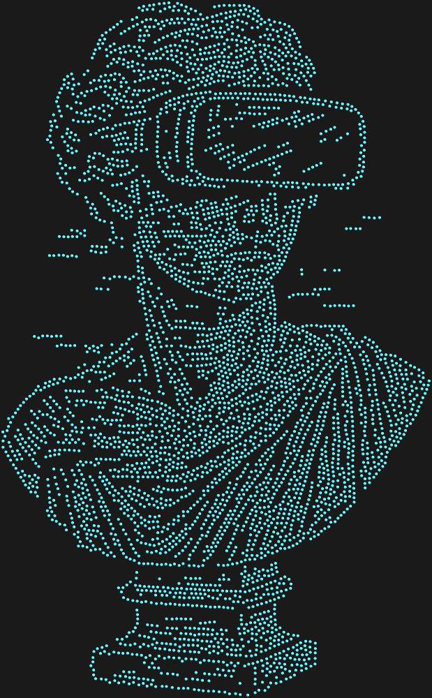 Трафарет Заглюченный Бюст — RHT_GLAZEDBUST1_SS16_LT_SAPPHIRE
