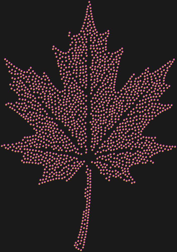 Трафарет Maple leaf — RHT_MAPLELEAF1_SS10_RAINBOW