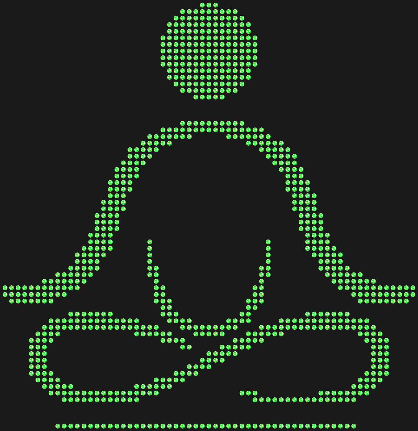 Трафарет Человек в медитации — MEDITATIONMAN1