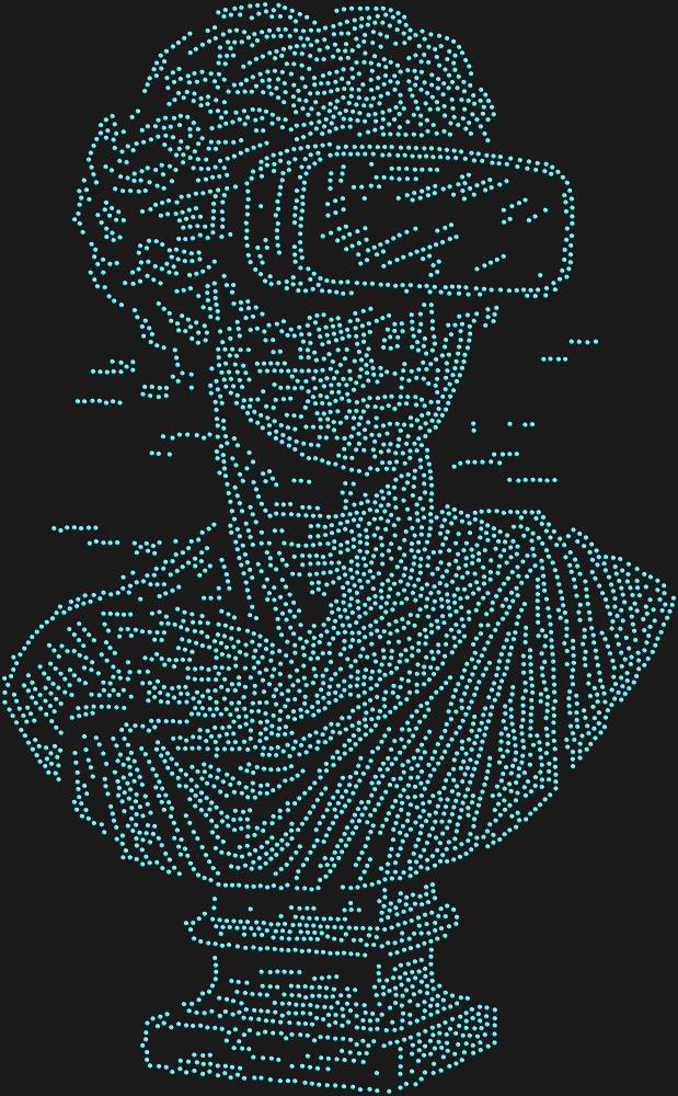 Трафарет Заглюченный Бюст — RHT_GLAZEDBUST1_SS10_LT_SAPPHIRE