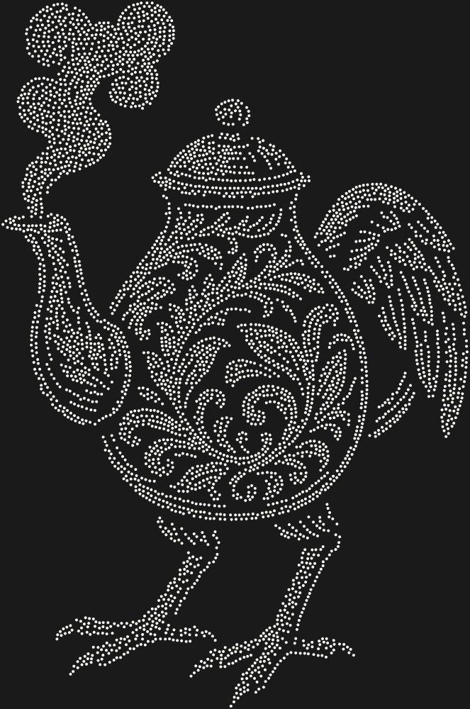 Трафарет Чайник на курьих ножках — RHT_CHICKENTEA1_SS20_CRYSTAL_AB