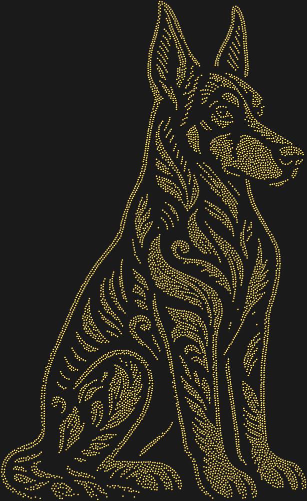 Трафарет Doberman Pinscher — RHT_DOBERMAN2_SS10_RED_VOLCANO
